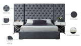 Grande Velvet Bed with Button Tufted Headboard – Stylish Modern Design for Luxurious Bedroom Decor