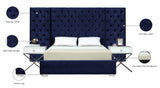 Grande Velvet Bed with Button Tufted Headboard – Stylish Modern Design for Luxurious Bedroom Decor