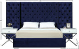 Grande Velvet Bed with Button Tufted Headboard – Stylish Modern Design for Luxurious Bedroom Decor