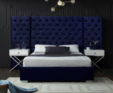 Grande Velvet Bed with Button Tufted Headboard – Stylish Modern Design for Luxurious Bedroom Decor