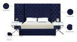 Grande Velvet Bed with Button Tufted Headboard – Stylish Modern Design for Luxurious Bedroom Decor