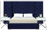 Grande Velvet Bed with Button Tufted Headboard – Stylish Modern Design for Luxurious Bedroom Decor