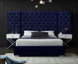 Grande Velvet Bed with Button Tufted Headboard – Stylish Modern Design for Luxurious Bedroom Decor