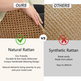 Grasse 29" Beige Rattan Upholstered Bar Stool (Set of 4)