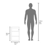 TUHOME Juno 25.7-Inch High by 15.7-Inch Wide Narrow Mirror Medicine Cabinet with One Door and Three Interior Shelves, Wall-Mounted Storage Organizer for Bathroom or Kitchen, Compact Modern Cabinet for Essentials