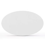 Harris 59" Modern Large Oval White Dining Table