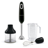 Retro-Style Hand Blender with Accessory Set - Black