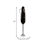 Retro-Style Hand Blender with Accessory Set - Black