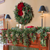 24 Inch Pre-lit Classic Christmas Wreath