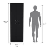 Lynch 71-Inch High Kitchen Pantry Storage Cabinet with Four Doors, Five Adjustable Shelves, Freestanding Cupboard for Dining Room, Living Room, Laundry or Multifunctional Home Organization and Space-Saving Storage Solutions