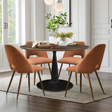 Harold & Edwin 40'' Modern Round Dining Table Set for 4 (5-Piece)