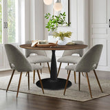 Harold & Edwin 40'' Modern Round Dining Table Set for 4 (5-Piece)