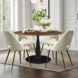 Harold & Edwin 40'' Modern Round Dining Table Set for 4 (5-Piece)