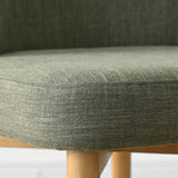 Havana Linen Upholstered Dining Chair with Solid Wood Legs (Set of 8)