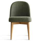 Havana Linen Upholstered Dining Chair with Solid Wood Legs (Set of 8)