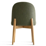 Havana Linen Upholstered Dining Chair with Solid Wood Legs (Set of 2)