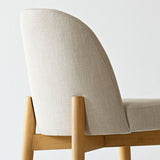 Havana Linen Upholstered Dining Chair with Solid Wood Legs (Set of 8)
