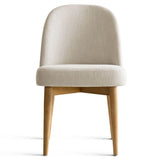 Havana Linen Upholstered Dining Chair with Solid Wood Legs (Set of 8)