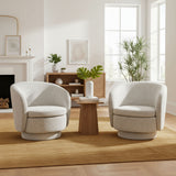 Hera Upholstered Swivel Barrel Chair (1-Piece)