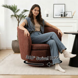 Hera Upholstered Swivel Barrel Chair (1-Piece)