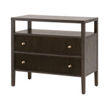 Highland Open Shelf 2-Drawer Nightstand