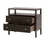 Highland Open Shelf 2-Drawer Nightstand