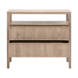 Highland Open Shelf, 2-Drawer Nightstand