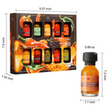 Gourmet Hot Sauce Sampler Gift Set of 10, Flavors Include Habanero