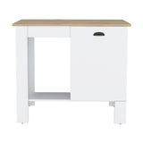 Tuhome Atenea Kitchen Island with Single Door Cabinet, Dual Interior Shelves, Open Display Shelf, Spacious Countertop Workspace, Multifunctional Storage Station for Modern Kitchens, Home Cooking and Organization