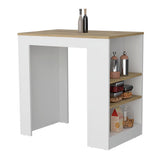 Portree Kitchen Island with Spacious Top Surface, Three Accessible Side Shelves for Storage, Modern Multi-Functional Design for Meal Prep, Dining and Everyday Use, Ideal for Enhancing Kitchen Organization and Convenience