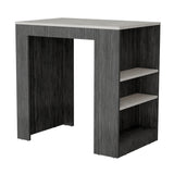 Portree Kitchen Island With 3-Side Shelves