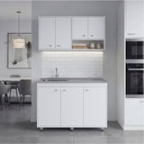 Napoleon Kitchen Cabinet Set for Home Kitchen Storage and Organization, Multi-Unit Cabinet Solution with Clean Design for Pantry and Prep Areas, Modern Style, White Finish