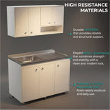 Napoleon Kitchen Cabinet Set for Home Kitchen Storage and Organization, Multi-Unit Cabinet Solution with Clean Design for Pantry and Prep Areas, Modern Style, White Finish
