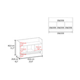TUHOME Starke Bathroom Wall Shelf with Wide Upper Storage Surface, Three Compact Middle Shelves and Integrated Towel Bar, Space-Saving Organizer for Toiletries, Towels and Decor in Modern or Traditional Bathroom Settings