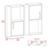 Oba 2-Pc Wall-Mounted Bathroom Medicine Cabinet with Open and Closed Storage, Multi-Shelf Organizer for Toiletries, Personal Care Items and Everyday Essentials, Compact Modern Design for Small and Large Bathrooms