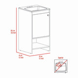 Tuhome Jane Bathroom Vanity with Single-Door Cabinet, Interior Storage Shelf, Open Lower Display Shelf, Modern Compact Sink Base Organizer for Toiletries, Linens, Daily Essentials, and Small Bathroom Optimization