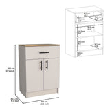 Tuhome Mayorca Multistorage Pantry Cabinet with Spacious Drawer, Double-Door Storage, Internal Tiered Shelves, Modern Home Kitchen Organizer for Small Appliances, Daily Essentials, and Functional Countertop Space