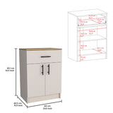 TUHOME Mayorca Multistorage Pantry Cabinet with One Drawer, Two Interior Shelves and Spacious Top Surface, Compact Kitchen Storage Organizer for Small Appliances, Supplies and Everyday Cooking Essentials