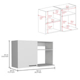 Tuhome Napoles 2 Wall Cabinet with Single Door, Dual Open Storage Shelves, Space-Saving Mounted Kitchen Organizer for Dishes, Spices and Everyday Essentials, Modern Multi-Use Wall Storage Unit