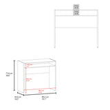 TUHOME Stella Writing Desk with Spacious Work Surface, Integrated Upper Shelf for Organization, Modern Minimalist Design for Home Office or Study, Compact Structure Ideal for Enhancing Productivity in Any Contemporary Space