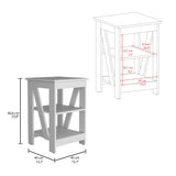 Taylor End Table with Three-Tier Open Storage Shelves, Compact Modern Side Table and Nightstand for Small Spaces, Versatile Sofa Table or Bedside Organizer for Living Room, Bedroom, Office or Entryway Functional Home Organization