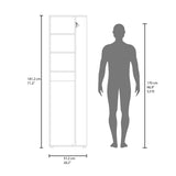 Austin Tall Freestanding Kitchen Pantry and Cabinet with Open Space for Microwaves or Coffee Station, One Superior Cabinet, One Low Storage Cabinet and Open Shelf