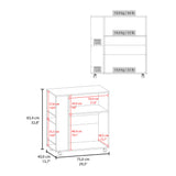 Eldon Two-Door Kitchen Base Cabinet Cart with Four Shelves, Side Storage, Locking Casters, Mobile Microwave Stand, Kitchen Organizer for Small Appliances and Counter Space Expansion