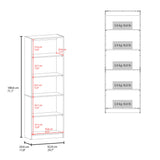 Home 4-Shelf Bookcase with Open Storage, Freestanding Modern Design for Living Rooms, Offices, or Bedrooms, Practical and Elegant Storage Solution with Clean Lines and Sturdy Construction