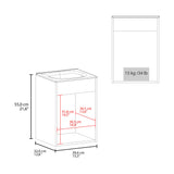 Bethel Free-Standing Bathroom Vanity Cabinet with Integrated Resin Sink Basin, One Access Door and Two Interior Shelves, Functional Storage for Toiletries, Compact Design for Small Bathrooms or Powder Rooms