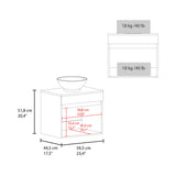 Manchester Free-Standing Bathroom Vanity Console Designed for Vessel Sink Integration Modern Style Featuring Ample Storage with Two Smooth Pull-Out Utility Drawers and One Open Display Shelf