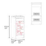 Syracuce Floorstanding Bathroom Vanity and Cabinet with Resin Sink, Compact Bathroom Storage with One Door and 2 Interior Shelves