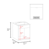 Meka Wall-Mounted Bathroom Vanity Console Modern Design Featuring Two Access Doors and Integrated Resin Sink Ample Concealed Storage Solution Perfect for Optimizing Space in Smaller Bathrooms