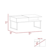 Tuhome Armin Lift-Top Coffee Table with One Shelf, Modern Design with Concealed Storage and Spacious Surface, Stylish and Practical Centerpiece for Living Room Organization and Décor