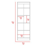 Tuhome Lambardi Tall Multistorage Cabinet with Double Door Design, Five Deep Interior Shelves, Freestanding Vertical Storage Solution for Kitchens, Laundry Rooms, Bedrooms or Utility Areas to Maximize Home Organization